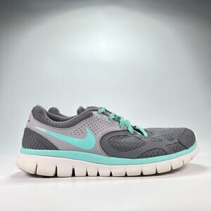 Nike Flex 2012 RN Grey Greenish Lace Up Running Shoes 512108-002 Women's Size 10